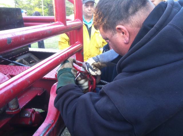 Operating the winch